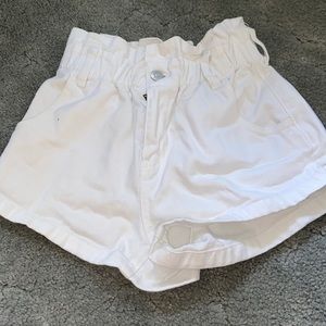 White Paperbag Shorts